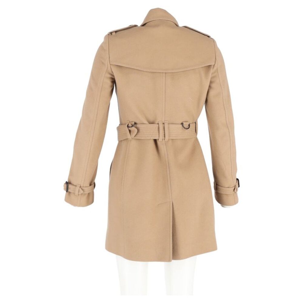 Burberry Double-Breasted Belted Peacoat in Brown Wool - Picture 3 of 3